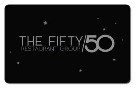 Fifty 50 group logo over black background