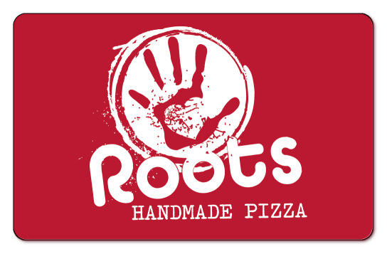 Roots logo on red background